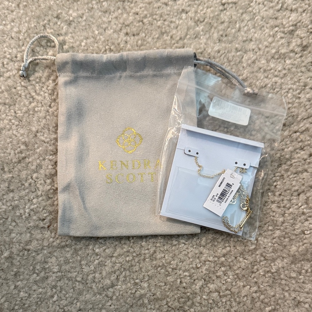 Kendra Scott Gold and Red Opal Necklace - Picture 2 of 2
